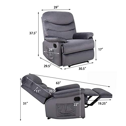 Homall Recliner Chair Padded Seat for Living Room Theater Seating