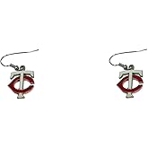 Pro Specialties Group MLB Unisex Minnesota Twins Logo Earrings 1 Inch, Team Colors, One Size, Small