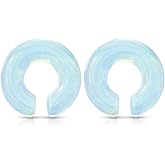 Pierced Owl - Opalite Stone Hoop Plug Earrings, Sold As Pair