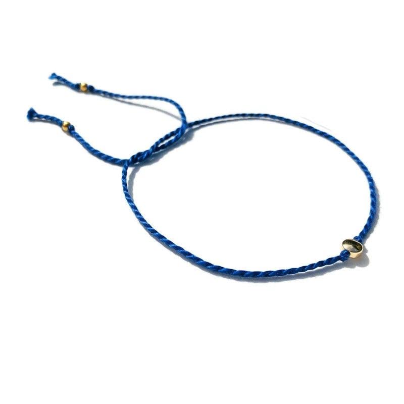 Handmade Sapphire Blue Rakhi/Rakhri for Brother – Beaded Thread Bracelet | Traditional Raksha Bandhan Gift