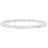 Cherry Tree Collection - Small, Medium, Large Sizes - Gemstone Beaded Bracelets For Women and Men - 4mm Round Beads