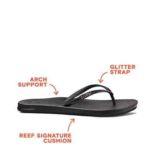 Reef Women's Sandals, Cushion Stargazer, Black, 5 | Pricepulse