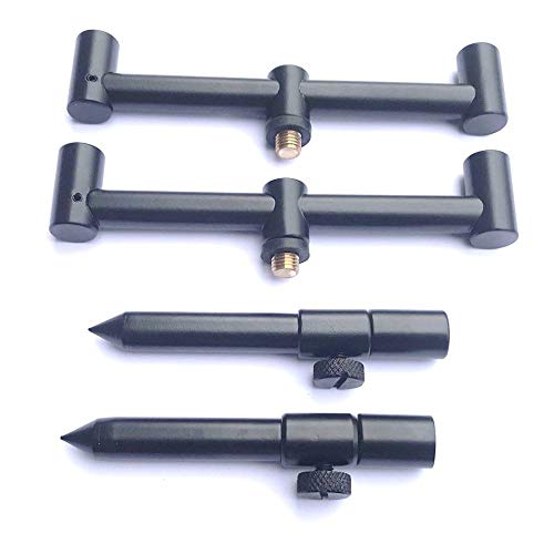 2 SHORT ROD BUZZ BAR SET BLACK 2 x 10-15CM BANK STICKS 2 15CM BARS CARP FISHING