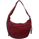 Nylon Crescent Crossbody Bag for Women Shoulder Tote Handbag Casual Sling Bag Dumpling Purse Bag for Outdoor Travel