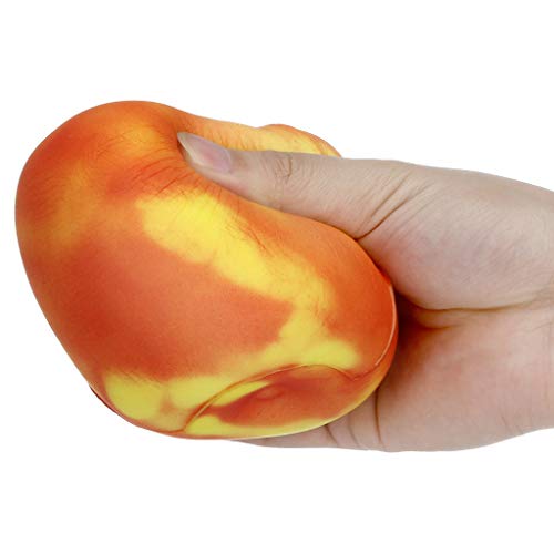 Mikilon Squishy Chromotropic Apple Soft Slow Rising Squeeze Toys Kids Adults Stress Reliever - Color Change by Temperature (Red)