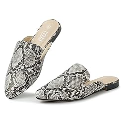 MUSSHOE Mules for Women Flats Comfortable Pointed