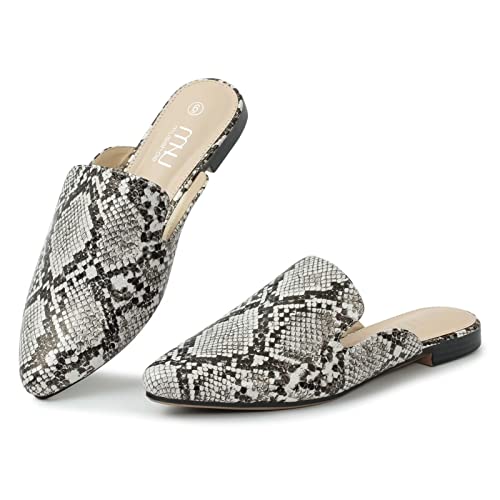 MUSSHOE Mules for Women Flats Comfortable Pointed