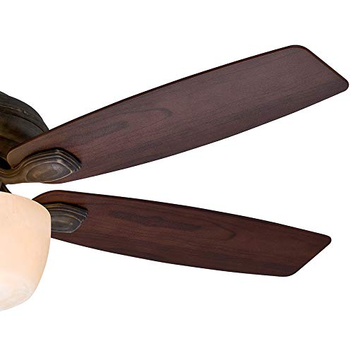 Casablanca Fan 52 inch Damp Rated Aged Bronze Finish Ceiling Fan with Champagne Scavo Glass Light Kit (Certified Refurbished) - Thumbnail 4