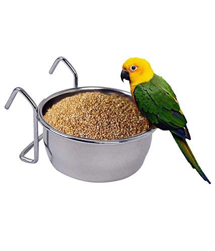 Sage Square Stainless Steel Rustproof Cage Food Seed Water