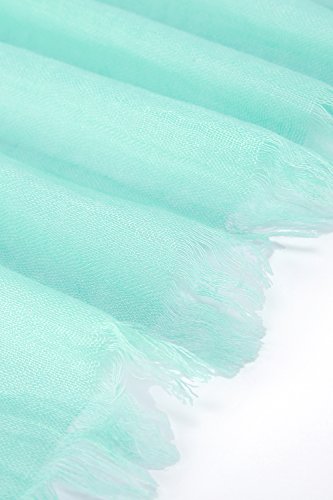 Premium Women Extreme Soft Scarf Wrap Shawl For Any Season, Super Size, Rich Color Choice (Aqua)