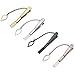 HAWSON 4 pcs Tie Clips Set for Men Necktie 2 inch Tie Bar Clip with Chain - Business Wedding Accessories
