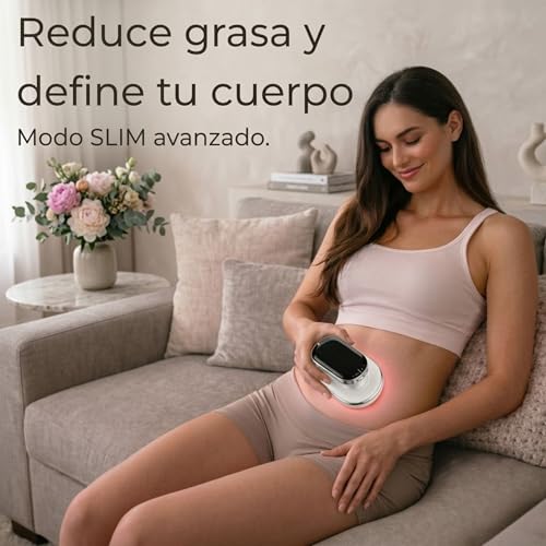 Radiofrequency Body – Anti-Cellullitic Reducing Massager – Professional Body Massager – Anti Sagging Machine with EMS Electrostimulation Technology and LED Lights