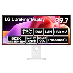 LG ウルトラワイドモニター LG UltraFine™ Display 40U990A-W 39.7インチ/5120×2160(2500R曲面型)