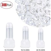 Nilight - 50036R Closed End Crimp Terminal 300 pcs 22-16/16-14/12-10 Gauge Nylon Wire Connector Kit,2 Years Warranty