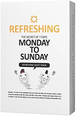 [Monday To Sunday] The Secret Of 7 Days Mask sheet for Refreshing - 10sheets, Nourishing, vigorous skin