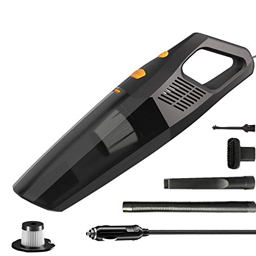 Car Vacuum,DC 12V 120W High Power Portable Handheld Auto Vacuum Cleaner for Car with LED Light,Wet & Dry Use,Quick Cleaning,16.4ft Power Cord
