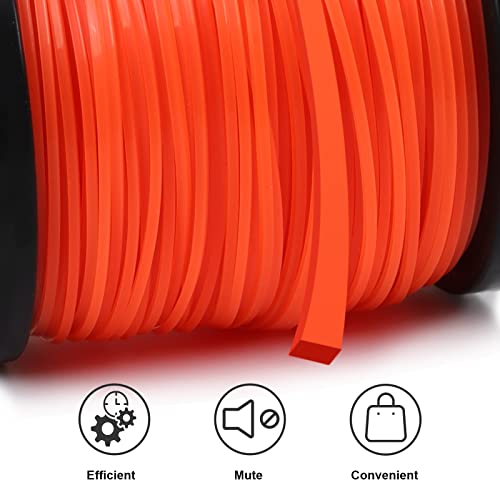 VIABRICO .080" Weed Eater String, Square Orange Heavy Duty String Trimmer Line, Weed Wacker String Universal Commercial Grade, Premium Nylon Weedeater Line 0.080" x 1.35LB, 425Foot