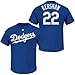 Clayton Kershaw Los Angeles Dodgers Blue Name and Number Jersey T-Shirt Medium