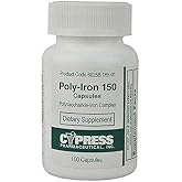 Poly-Iron 150 Capsules Compares To Niferex 150, 100 ea