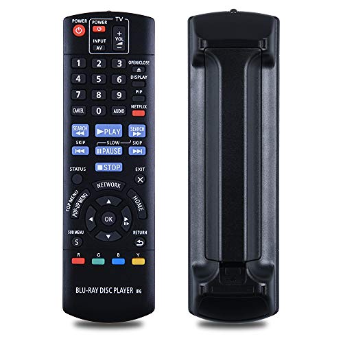 New IR6 Remote Control Replacement for Panasonic Blu-Ray Disc DVD Players N2QAYB000575 DMP-BD75 DMP-BD755 DMP-BD755P DMP-BD75P DMP-BD75PC DMP-MST60 DMP-MS10 DMP-BDT210 DMP-BDT110 DMP-BDT215 DMP-BDT310