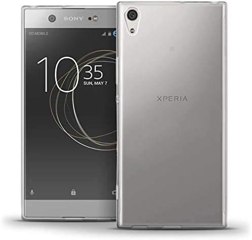 iGadgitz Transparent Clear Glossy TPU Gel Skin Case Cover for Sony Xperia XA1 Ultra + Screen Protector
