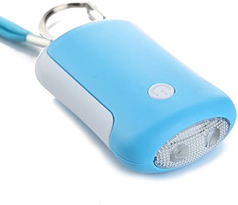 120 dB Personal Rape/Jogger/Student Emergency Alarm with LED Light and Included LR44 Batteries (Blue)