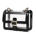Blue Heaven Clear Boxy Shoulder Bag Chain Strap Crossbody Purse - Stadium/Concert Venues Approved, Black, Small