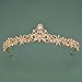 SWEETV Rose Gold Wedding Tiara for Bride & Flower Girls - Princess Tiara Headband Pageant Crown, Bridal Hair Accessories for Women
