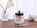 Elwiya Mason Jar Qtip Holder Premium Glass with Stainless Steel Lid, Rustic Mason Jar Cotton Ball / Swabs / Rounds Holder Farmhouse, 1 Pack Mason Jar Decor Bathroom Vanity Storage Organizer