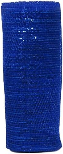 Decorative Mesh Rolls for Decorating and Crafting (1 Roll, Blue) by Floral Garden