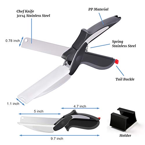 Kitchen Smart Cutter, Clever Food Choppers, Steel Knife With Cutting