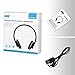 August EP636 Bluetooth Headphones - Wireless On-ear Headphones with NFC / Headset Microphone - Black