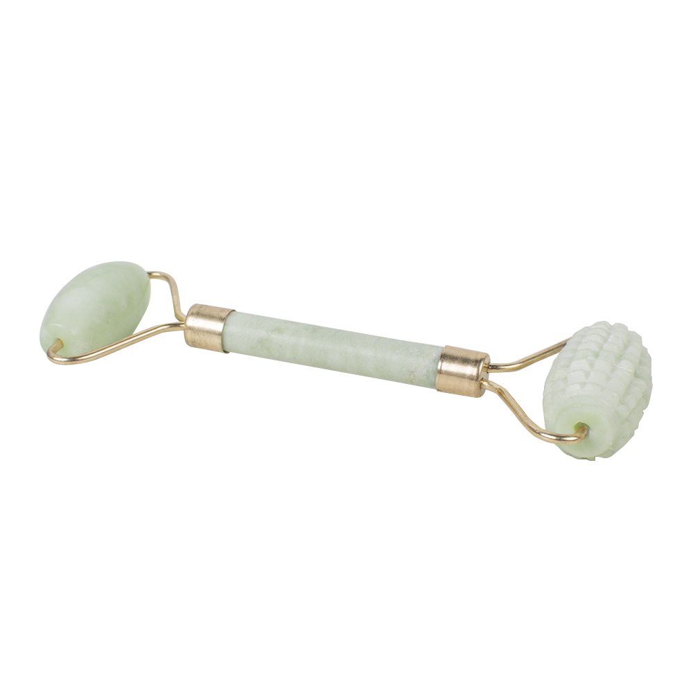 Carejoy Jade Roller Massager Two Rounds Eye and Face Massaging Slimming Tool Beauty Care Skin Rejuvenates Anti-Aging Device