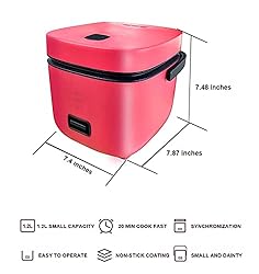 Rice Cooker Small with Removable Non-stick