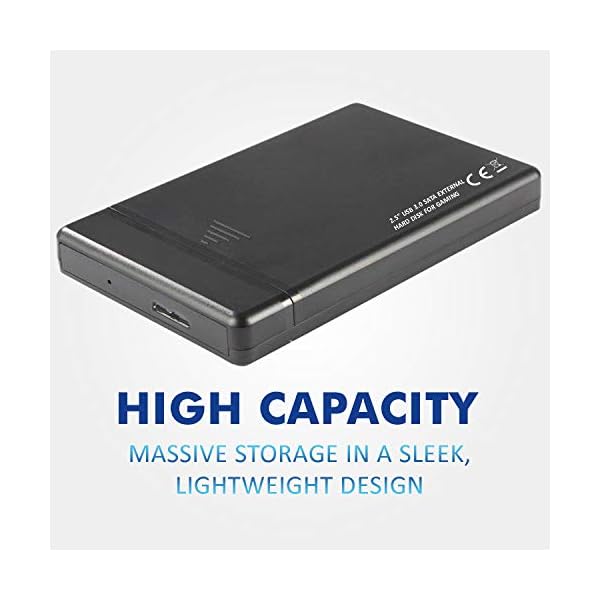 Storite 500 GB externes Gaming-Laufwerk, 2,5-Zoll-Festplatte, tragbare Externe 3.0-USB-Festplatte, Speicherung und Backup, Game Drive für Xbox PS4 PS3 PC-Spiele Android (Schwarz) – Bild 6