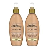 Organix Ever Straight Brazilian Keratin Therapy Flat Iron Spray, 6 Ounce (Set of 2)