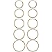 14k Yellow Gold 1mm Thick Round Tube Endless Hoop Earrings (10, 12, 14, 16 or 18 mm)