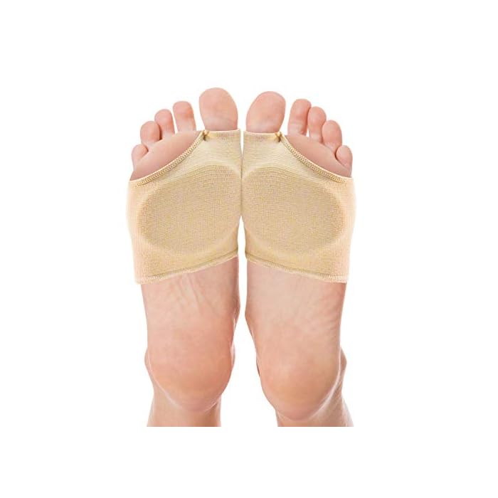 NatraCure All Gel Open Toe Ball of Foot Sleeve - Sizes: Small or Medium - (1 Pair) - Helps Soothe Blisters, Calluses, Ball of Foot Pain - (10016-M-02 RET)