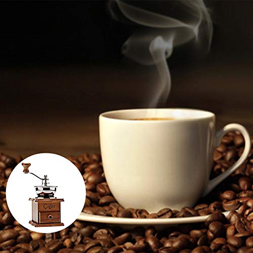 cherrypop Kaffee Bohnen MüHle Holz Manuelle Kaffee MüHle Hand Edelstahl Retro Kaffee GewüRz GratmüHle mit Keramik – Bild 3