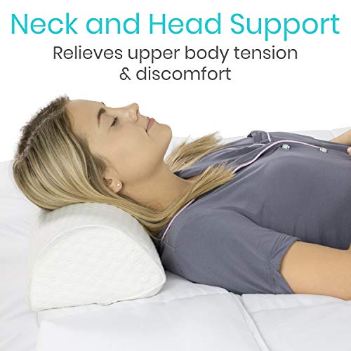 Firm Bolster Pillow Half Moon Bed Wedge Cushion Side