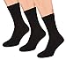 Air Dress Socks – 3 pack European Organic Cotton Black Socks – Top Relaxed Grip (Black, M)