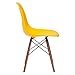 Poly and Bark Vortex Side Chair Walnut Legs, Yellow