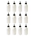 510 Central Twist Top Squeeze Bottles (4oz, 12 Pack) Boston Round with Dispensing Caps - LDPE Plastic - Made in USA