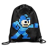 MaterB Drawstring Backpack Bag Mega Man Pixel Robot