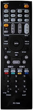 Xtrasaver Replacement Onkyo Remote Control RC-799M Sub Fit for TX-SR309 HT-S5500 HT-S5400 HT-S3500 HT-RC330 HT-R591