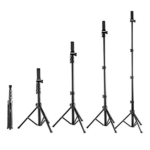 Selfie Stick Tripod, Ruittos 54” Extendable Phone Tripod Ring Light Stand Aluminum Alloy Portable Heavy Duty, with Bluetooth Wireless Remote Compatible with iPhone 12 11 X Androin Go Pro 360 Camera