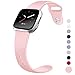 Pedfsy Band Compatible Fitbit Versa, Soft Silicone Strap Replacement Sport Wristband Bracelet for Fitbit Versa Watch, Small, Pink