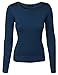makeitmint Women's Solid Round or V-Neck Soft Knit Long Sleeve Sweater [S-3XL]