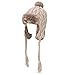 OMECHY Womens Knit Peruvian Beanie Hat Winter Warm Wool Crochet Tassel Peru Ski Hat Cap With Earflap Pom