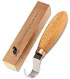 BeaverCraft Wood Carving Hook Knife SK1 for Carving Spoons Kuksa Bowls and Cups Spoon Carving Tools Basic Crooked Knife for Professional Spoon Carvers and Beginners (Right-Handed Hook Knife)